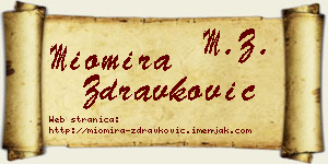 Miomira Zdravković vizit kartica